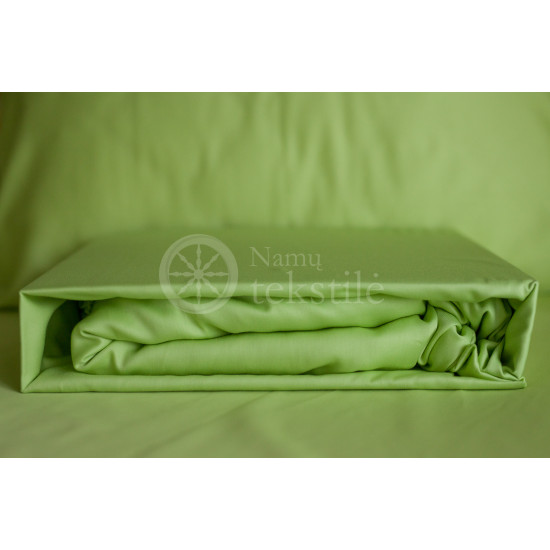 Satin fitted sheets (green)